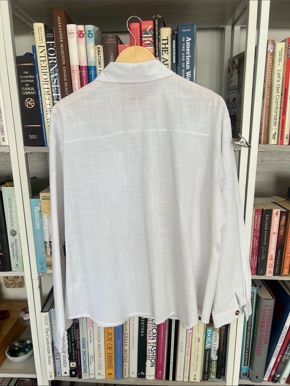 ZAAYO White 100% Cotton Textured Button-Front Shirt – XXL - Picture 9 of 9
